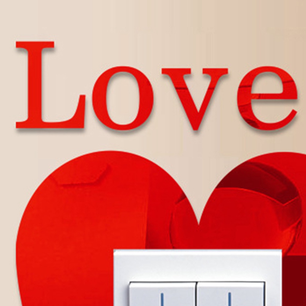 1 Bộ Miếng Dán Công Tắc Bằng Acrylic Tráng Gương Bắt Mắt Sáng Tạo Trang Trí Nhà Cửa