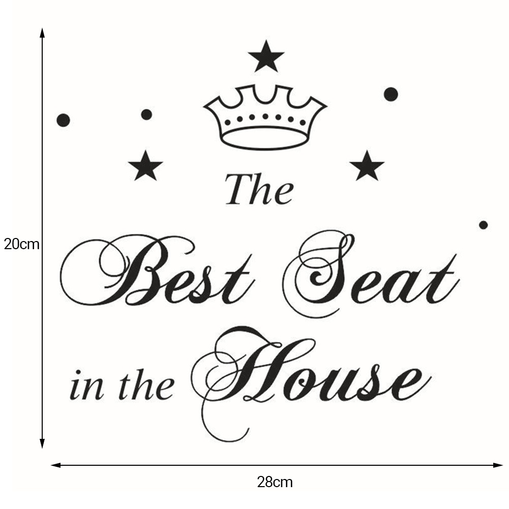 (Bất Ngờ) Hình Dán Trang Trí Ghế Ngồi Toilet / Phòng Tắm Họa Tiết Vương Miện Vui Nhộn