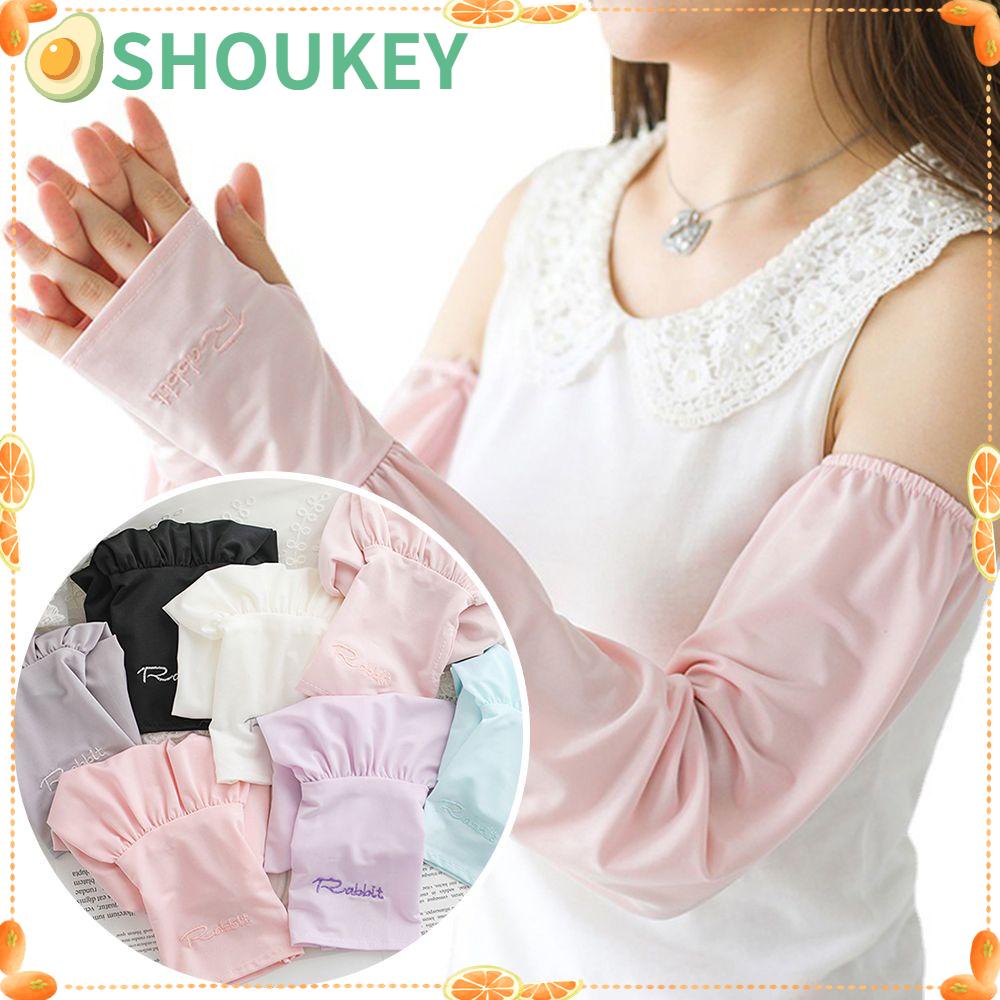 SHOUKEY 1 Đôi Găng Tay Chống Nắng Và Tia UV Bằng Lụa Thời Trang Mùa Hè