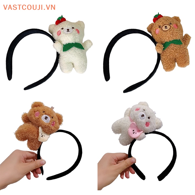 Băng đô cài tóc rửa mặt Hình Gấu Bông Dễ Thương Cho Nữ