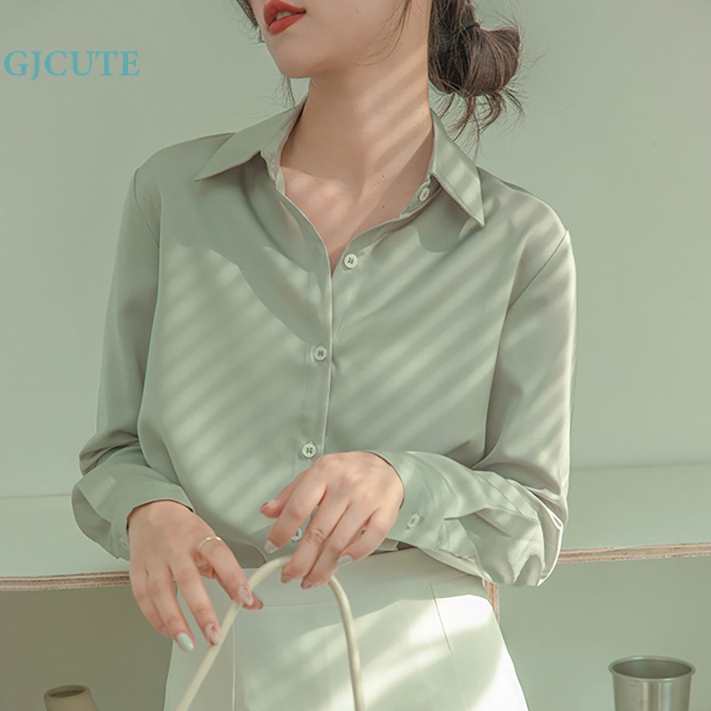 Áo Sơ Mi Dài Tay Phong Cách Pháp Cổ Điển Thanh Lịch Dành Cho Nữ