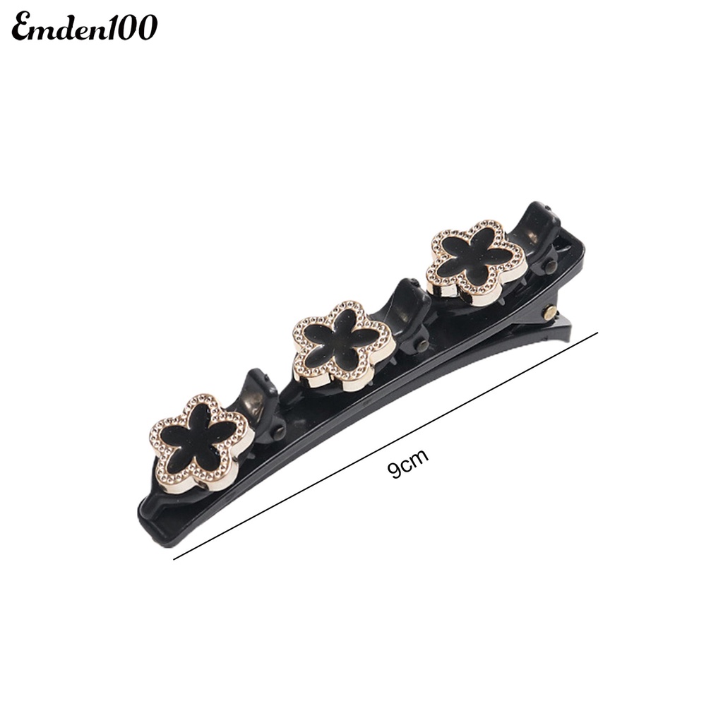 [EMDEN] Kẹp Tóc Bện Hình Cỏ Ba Lá Đàn Hồi Chống Trượt Chống Rơi Dễ Sử Dụng Sử Dụng Hàng Ngày