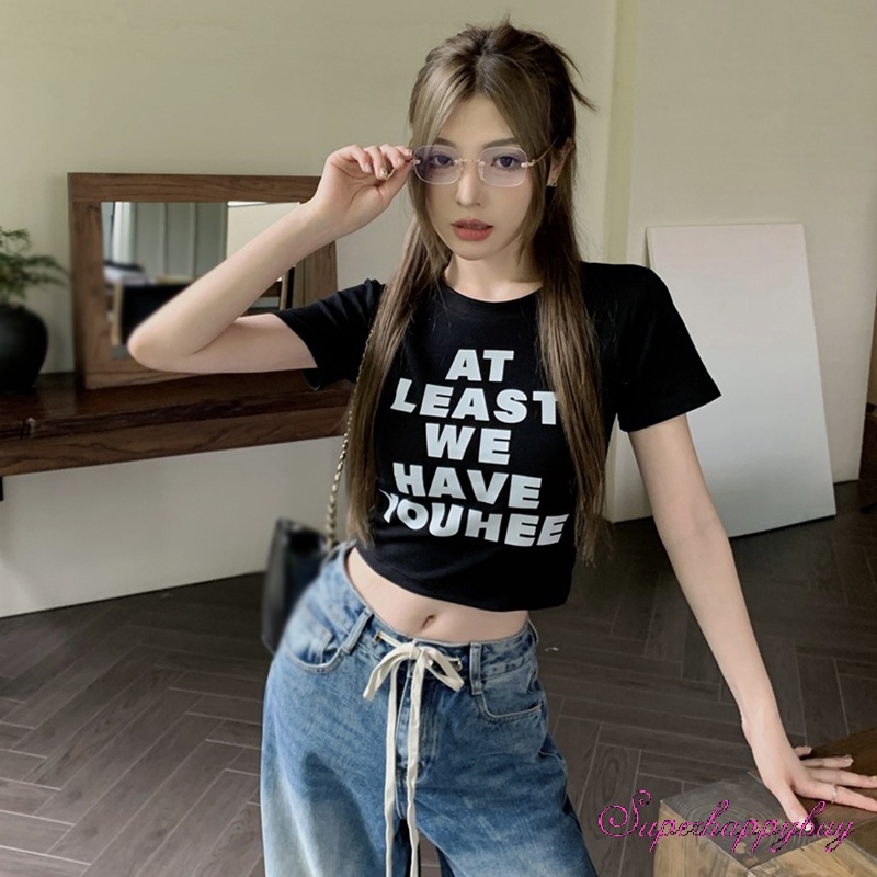 Áo Thun Nữ Ngắn Tay Cổ Tròn In Chữ Dog Đáng Yêu