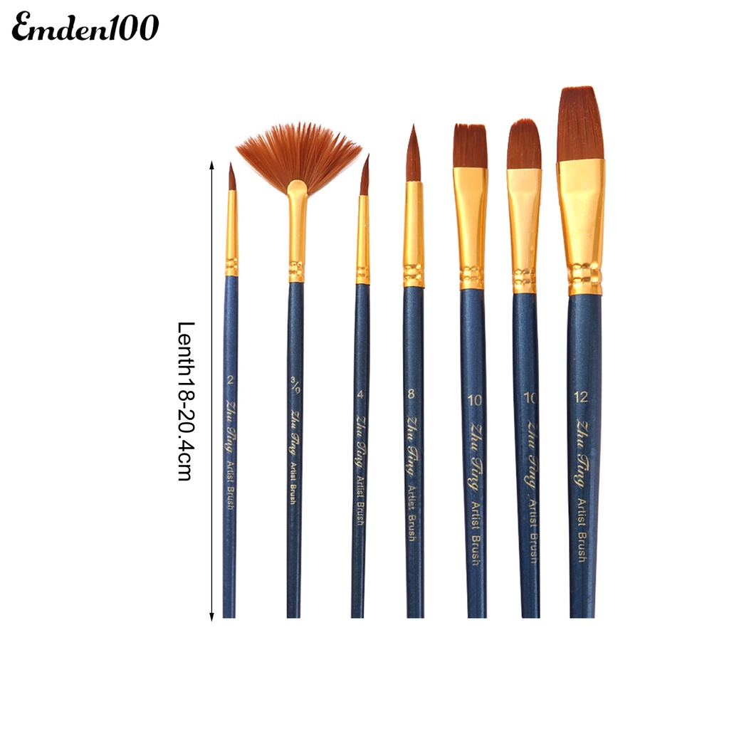 Set 7 Cọ Vẽ Tranh Sơn Dầu Cho Người Mới Bắt Đầu