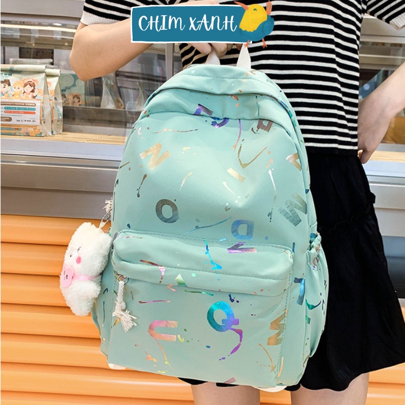 Bmmb Ba Lô Đi Học Chống Thấm Nước cx14 Màu Trơn Thời Trang Dành Cho Nữ