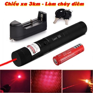ĐÈN PIN LASER 303 TIA ĐỎ, TIA XANH, FULL BOX