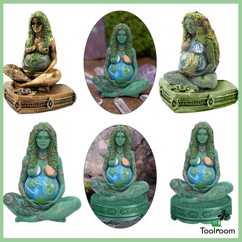 Mô Hình Tượng Mẹ Trái Đất Bằng Nhựa Resin Trang Trí Trong Nhà