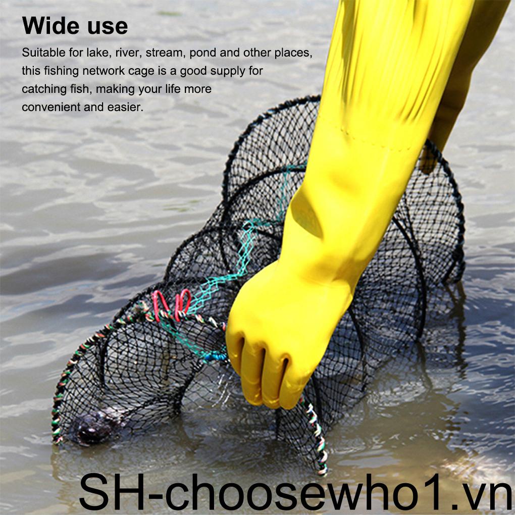Lưới Bắt Cá Bằng Thép Hai Đầu 30x60cm Có Thể Gấp Gọn Tiện Dụng