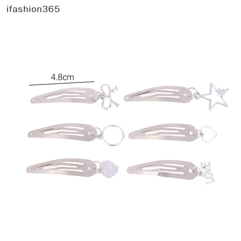 2 Kẹp Tóc Kim Loại Đính Hạt Ngọt Ngào Thời Trang ifashion365