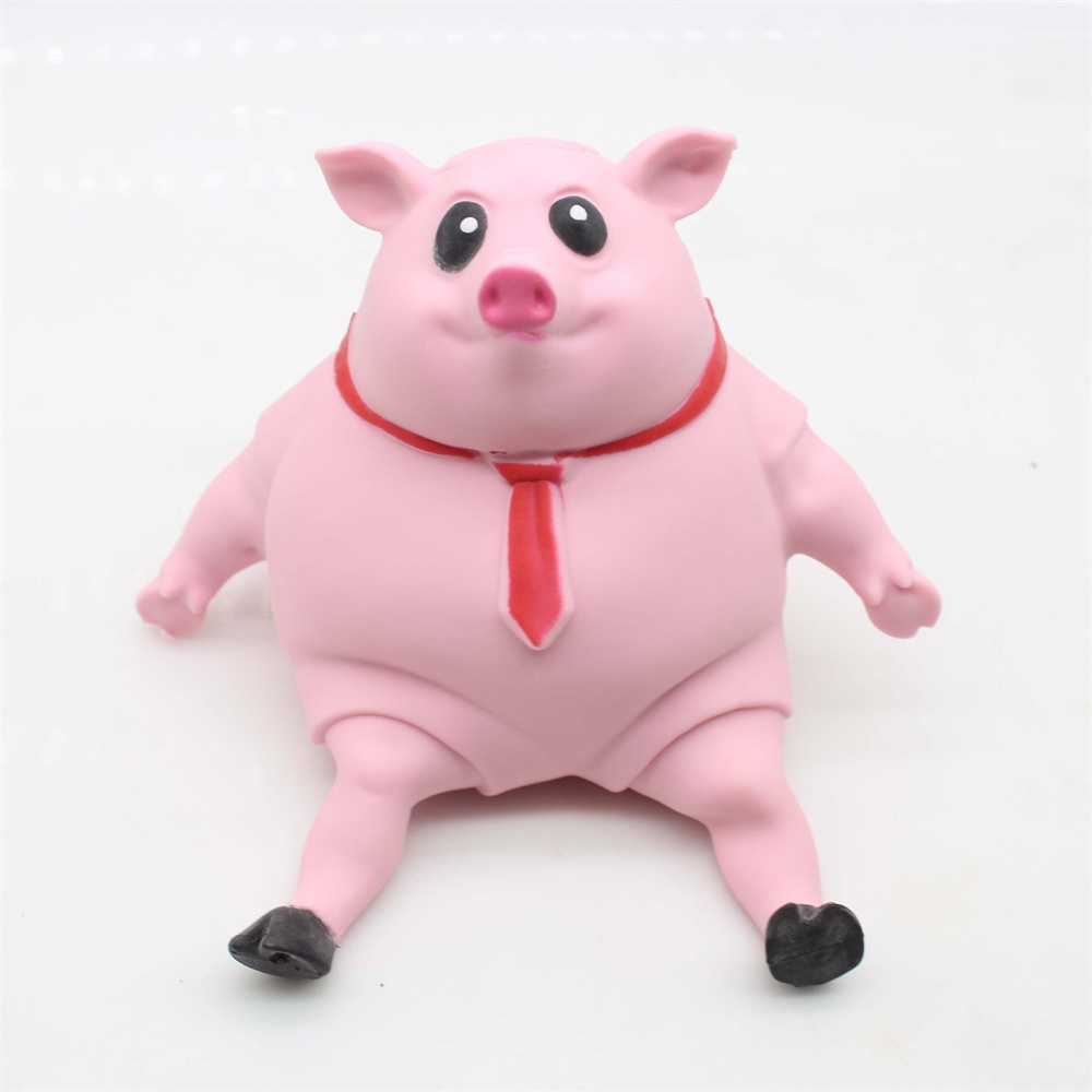 Đồ Chơi Bóp Giảm Căng Thẳng Hình Chú Heo Màu Hồng Dễ Thương