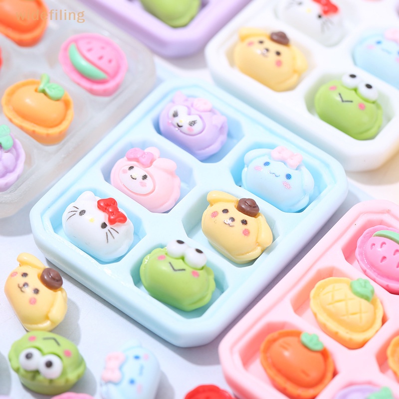 1 Bộ 5 Sản Phẩm Gồm Kẹp Tóc / Cốc / Kem / Keo Dán Bằng Resin Họa Tiết Hoạt Hình Màu Macaron Dễ Thương DIY