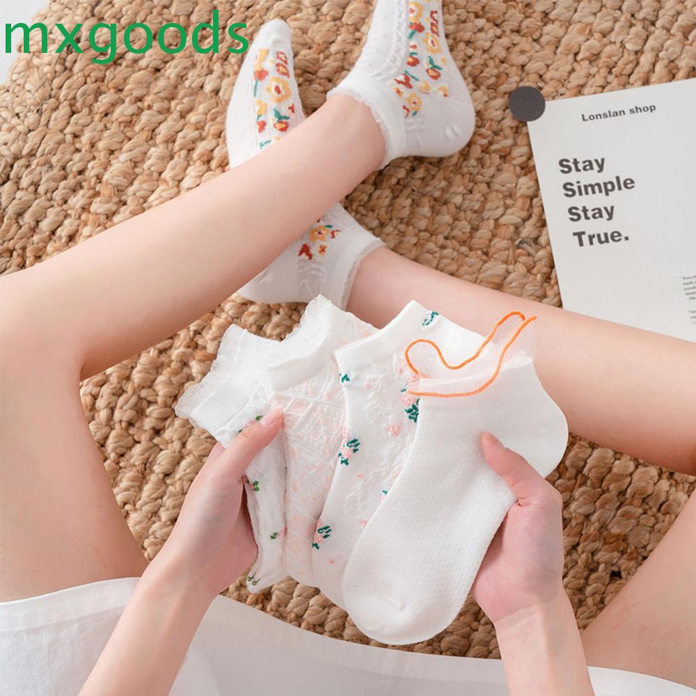 MXGOODS Tất Cotton Cổ Thấp Dễ Thương Cho Nữ