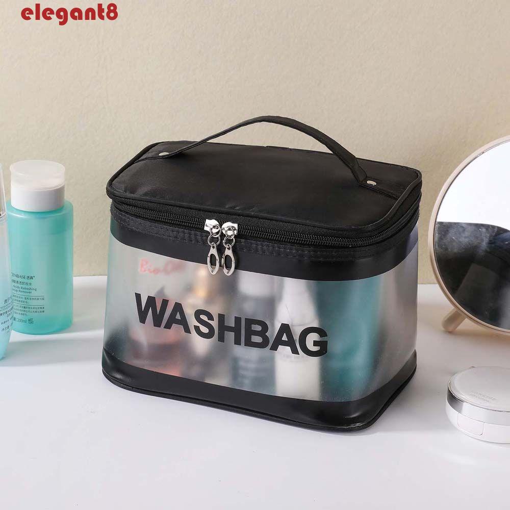 ELEGANT Túi Đựng Mỹ Phẩm Du Lịch Bằng Nhựa PVC Chống Thấm Nước Cỡ Lớn Tiện Dụng Cho Nữ