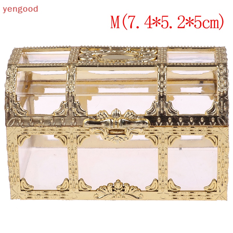 1 Hộp Đựng Kho Báu Khoét Rỗng Màu Vàng / Bạc