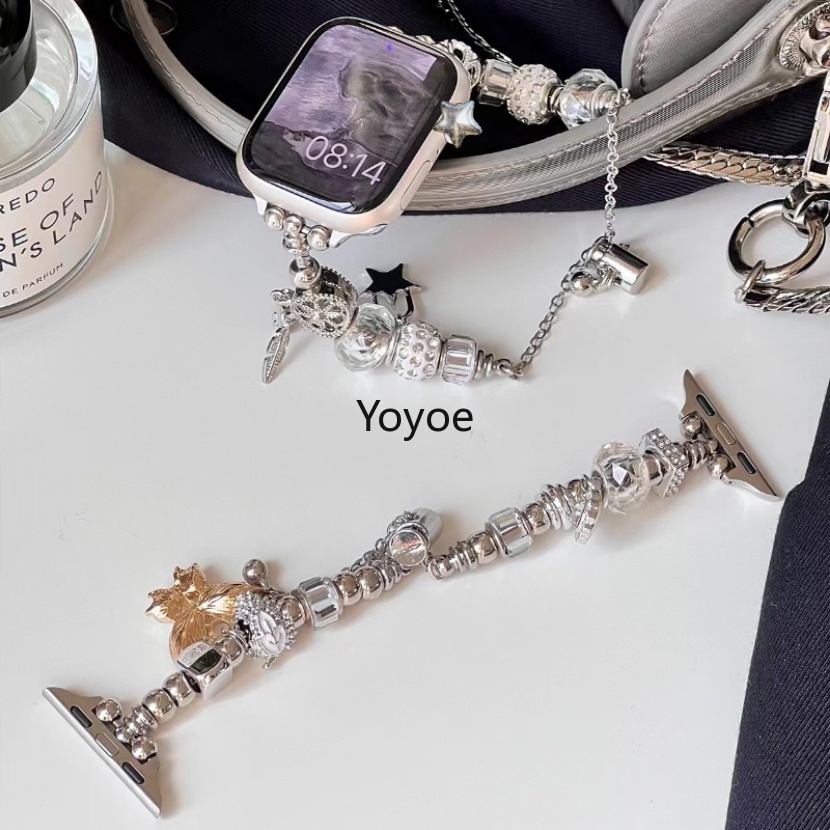 Dây Đeo Tay Chuỗi Hạt 49mm 45mm 44mm 42mm 40mm 38mm 41mm Chuyên Dụng Cho Apple Watch SE Series Ultra 8 7 6 5 4 3 2