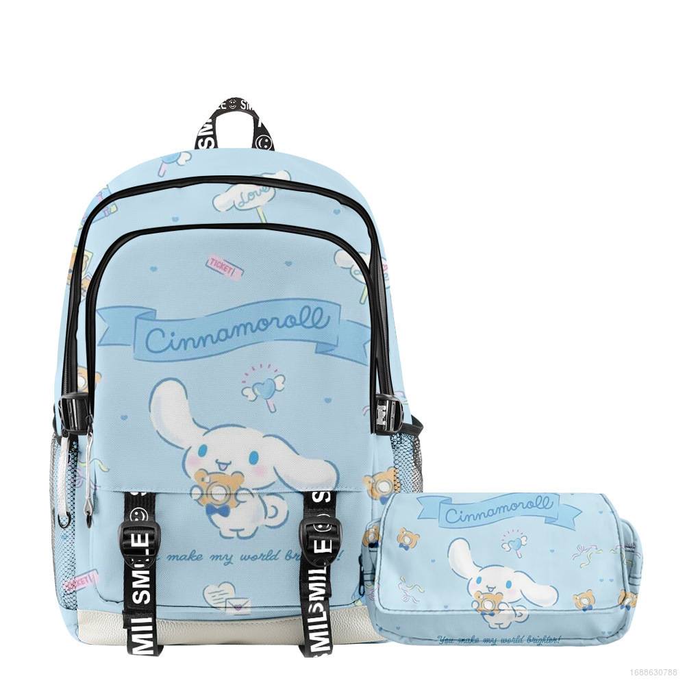SANRIO Túi Đựng Bút In Hình Cinnamoroll Sức Chứa Lớn Thoáng Khí Đa Năng Cho Nam Nữ