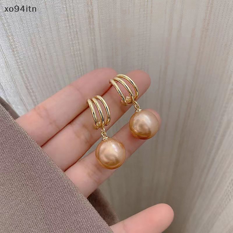 Tn Bông Tai Ba Ống Đính Ngọc Trai Giả Màu Hồng Ngọt Ngào Phong Cách Hàn Quốc Làm Quà Tặng Ngọt Ngào