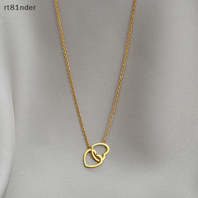 Rt Vòng cổ Choker Bằng Thép Titan Không Gỉ Mặt Hình Trái Tim Thời Thượng Cho Nữ