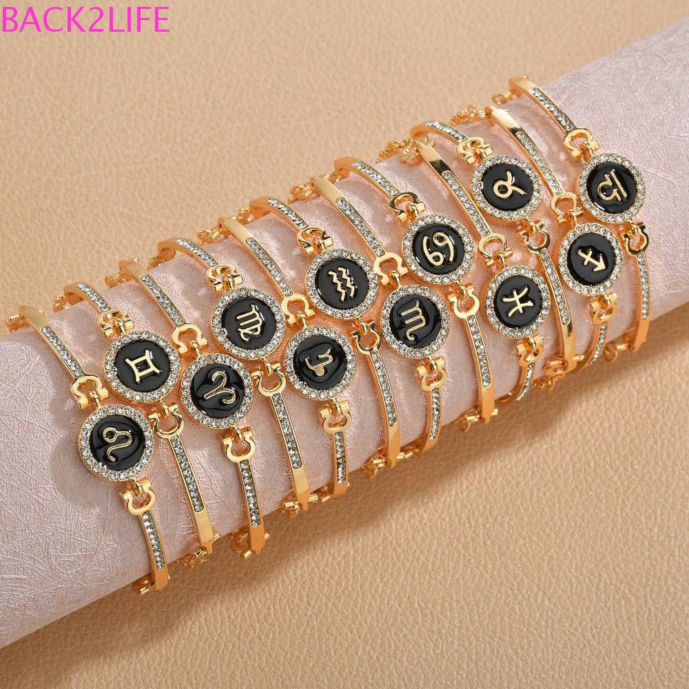 BACK2LIFE Vòng Tay Unisex Mặt Hình Chòm Sao Đính Đá Đơn Giản