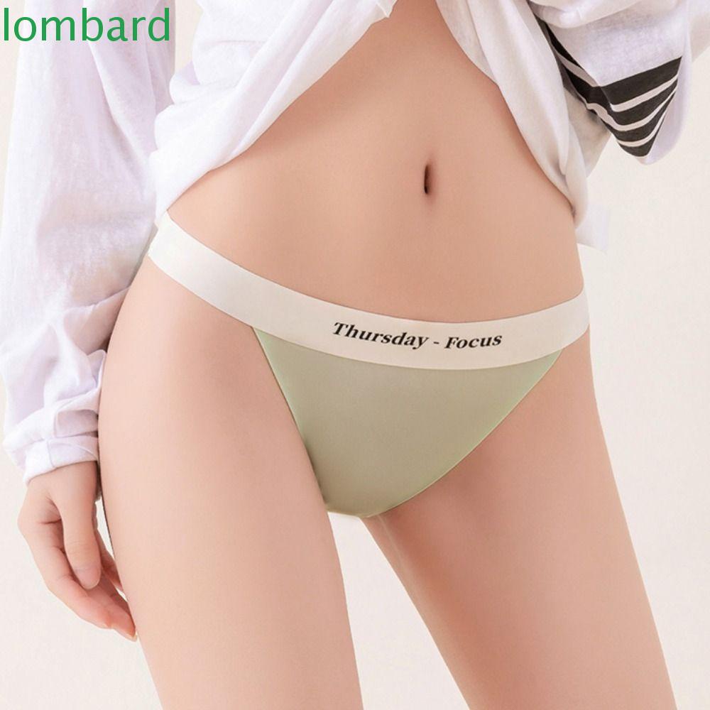 LOMBARD Quần Lót Không Đường May Thoáng Khí Màu Sắc Đơn Giản Cho Nữ