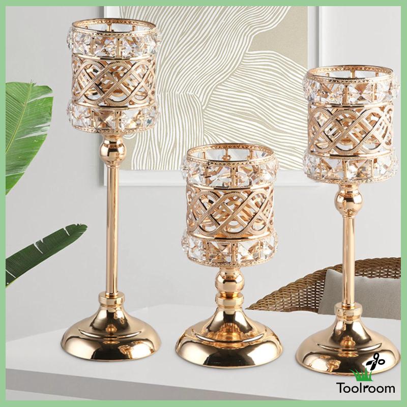 Giá Đỡ Nến Màu Vàng Dùng Trang Trí Tiệc Cưới / Giáng Sinh