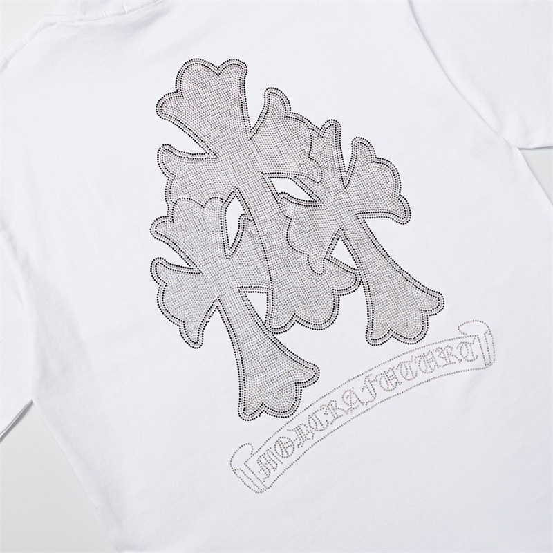 Chr-come88-áo Thun Tay Ngắn In Họa Tiết Kim Cương Công Nghiệp Nặng Màu Phản Quang Suq3Ts