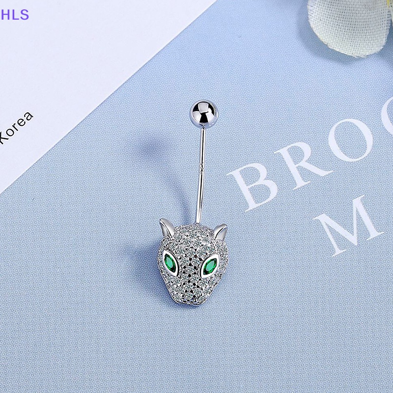 Khuyên Rốn Họa Tiết Da Báo Đính Đá Zircon Thời Trang