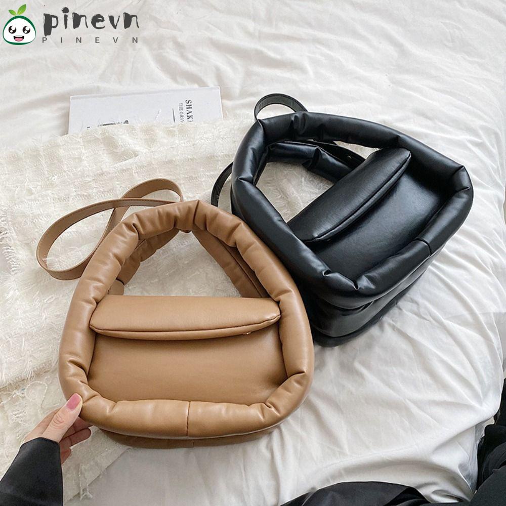 PINEVN Túi Xách Da Pu Thiết Kế Đơn Giản Thời Trang Cho Nữ