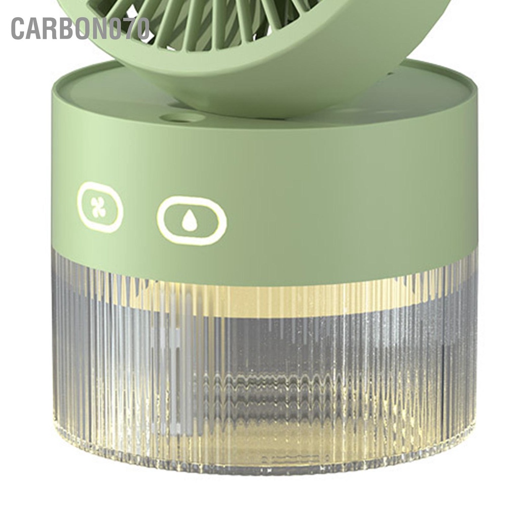 Carbon070 Quạt Mini Làm Mát Bằng Nước Có Thể Gập Lại Nhỏ Để Bàn ABS USB Phun Sương Điện Cho Gia Đình Thư Viện Văn Phòng
