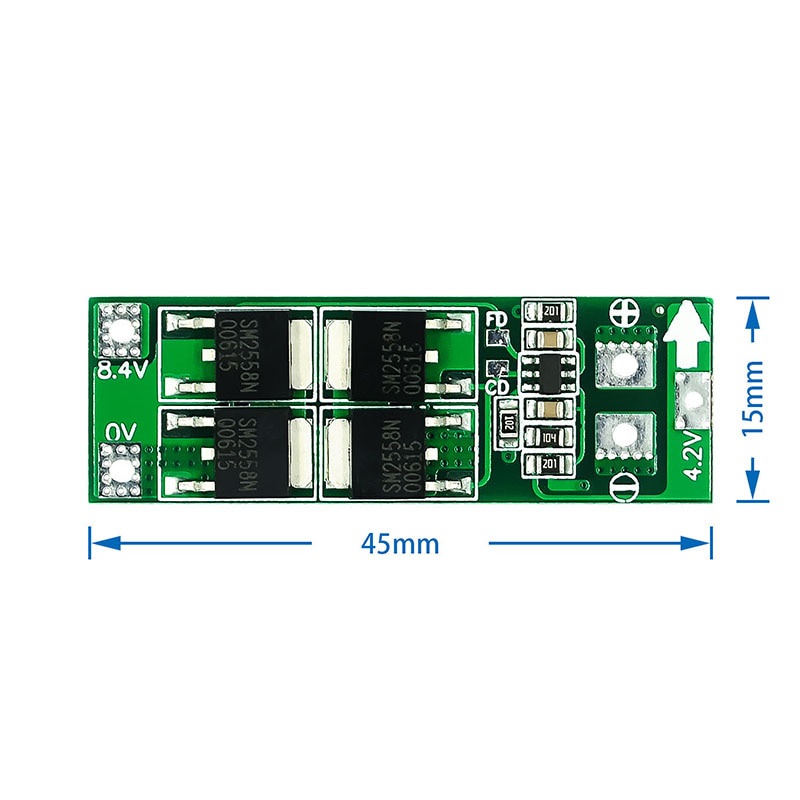 Bảng Mạch Bảo Vệ Pin Lithium 2S 20A 7.4V 8.4V 18650