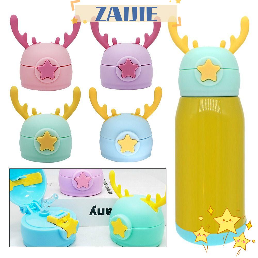 ZAIJIE24 Nắp Đậy Cốc Nước Bằng Silicone Kèm Ống Hút Thay Thế Chuyên Dùng Cho Bé