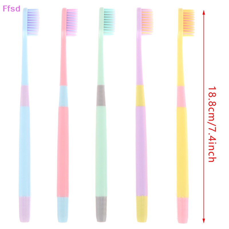 Bộ 5 Bàn Chải Đánh Răng Lông Mềm Thân Thiện Với Môi Trường