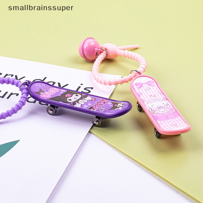 Móc Khóa Ván Trượt Nhỏ Mặt Hoạt Hình Hello Kitty Kuromi My Melody Có Chuông Sanrio Dễ Thương Trang Trí Ba Lô SBS
