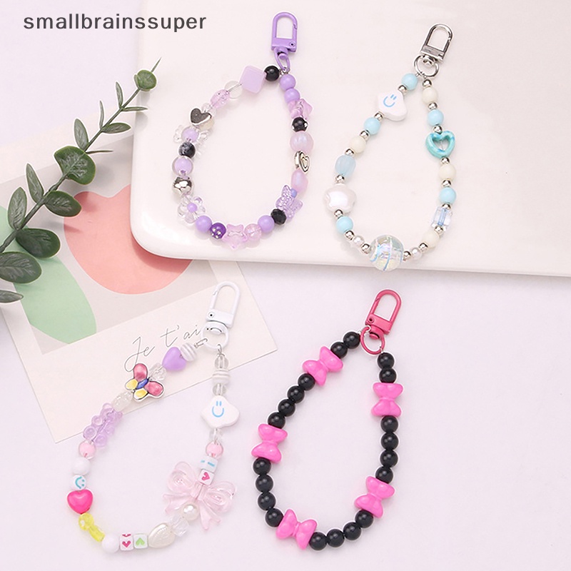 Dây Xỏ Hạt Trong Suốt Hình Bướm Mặt Cười Nhiều Màu Dùng Trang Trí Ba Lô / Móc Khóa Xe Hơi SBS