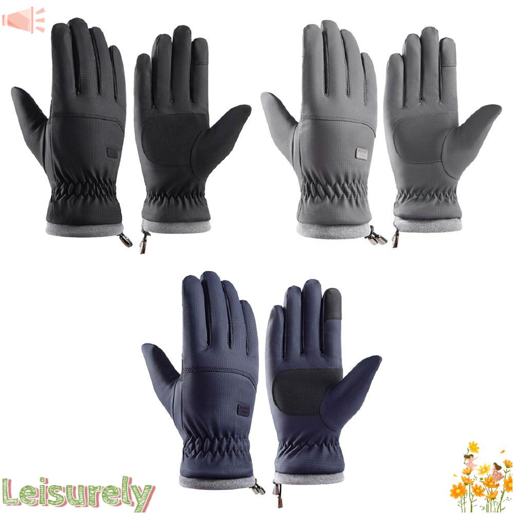 LEILY Găng Tay Thể Thao Lông Cừu Ấm Áp Hợp Thời Trang Cho Nam