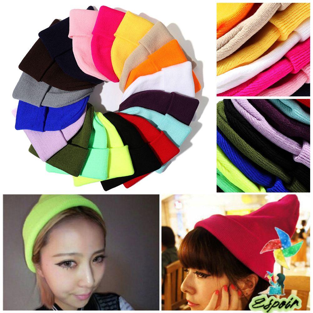 ESPO Mũ Len Beanie Cao Cấp Màu Trơn Dễ Thương Cho Nam Và Nữ