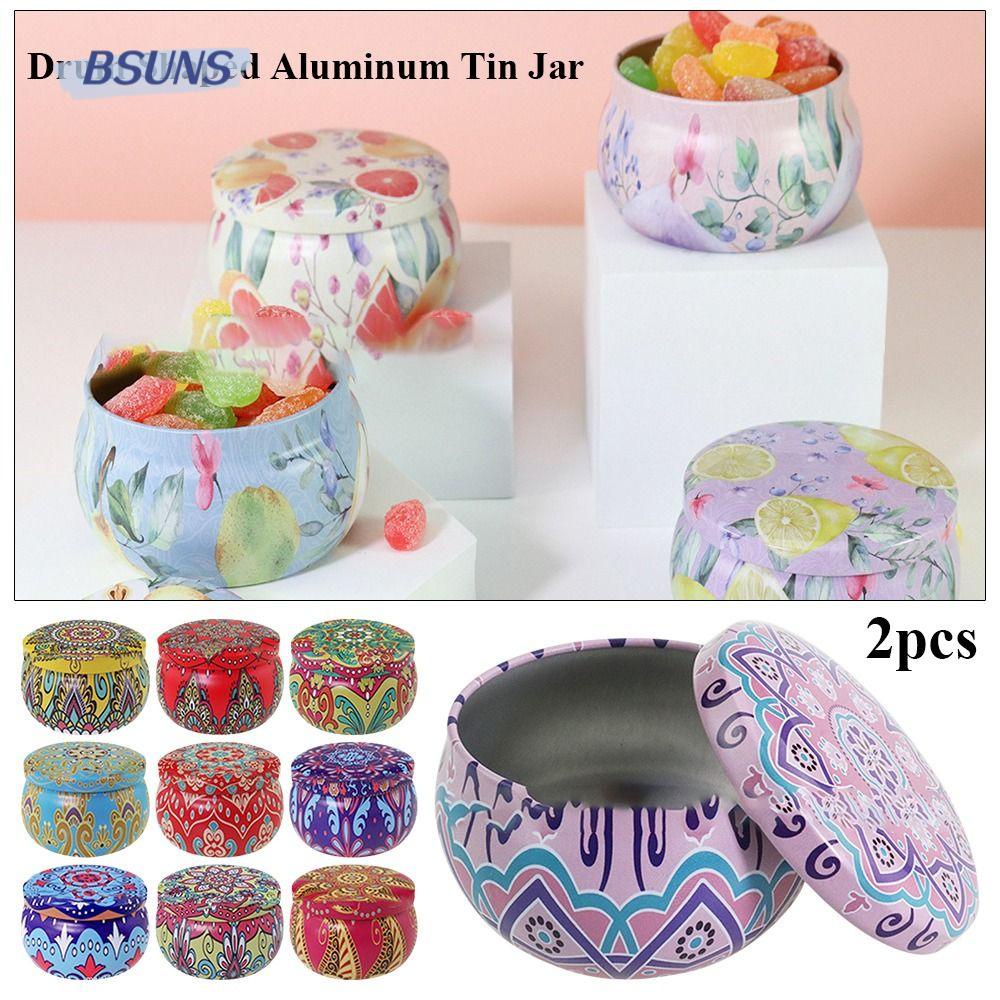 BSUNS Set 2 Lọ Thiếc Nhôm Đựng Kem / Nến Tiện Dụng