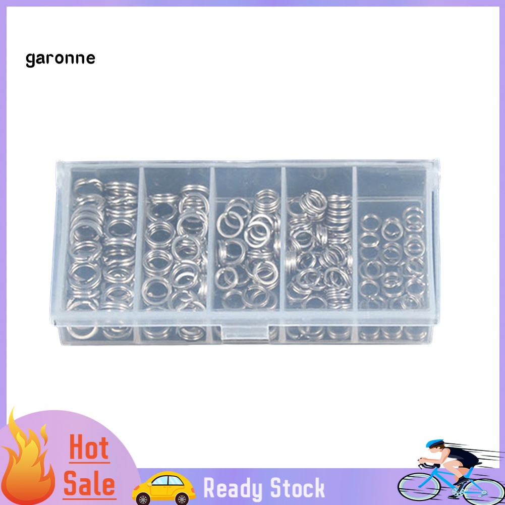 Hộp 200 Vòng Thép Không Gỉ Chia Mồi Câu Cá