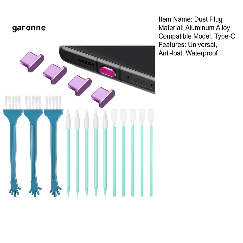 1 Bộ Nút Bịt Cổng Sạc Điện Thoại Mini Chống Bụi Dễ Lắp Đặt