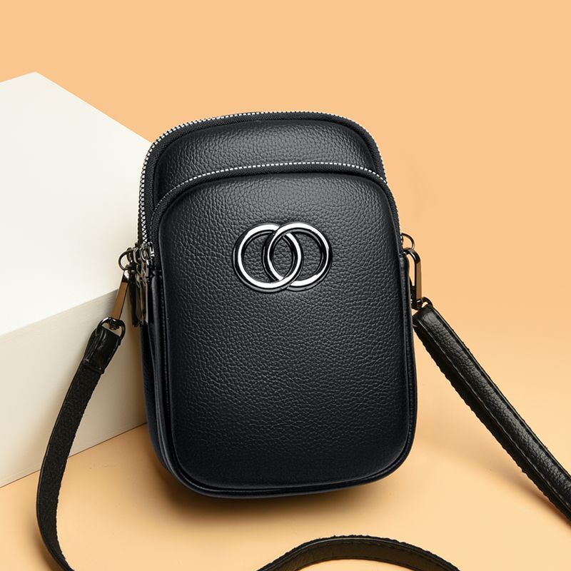 Hàng sẵn có-Bao đeo chéo nữ Túi đựng điện thoại di động Túi vuông nhỏ Túi đeo vai Mini Ba lô thời trang Túi đeo vai bên da thật Túi đeo chéo nhẹ
