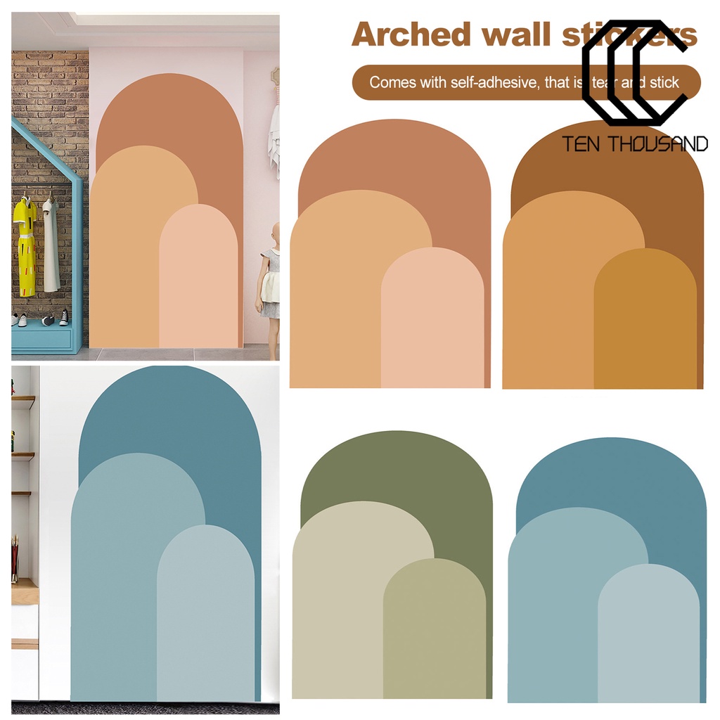 ✥Miếng Dán Tường Bằng PVC Họa Tiết Vòm Trừu Tượng Phong Cách Boho Độc Đáo Trang Trí Nhà Cửa DIY