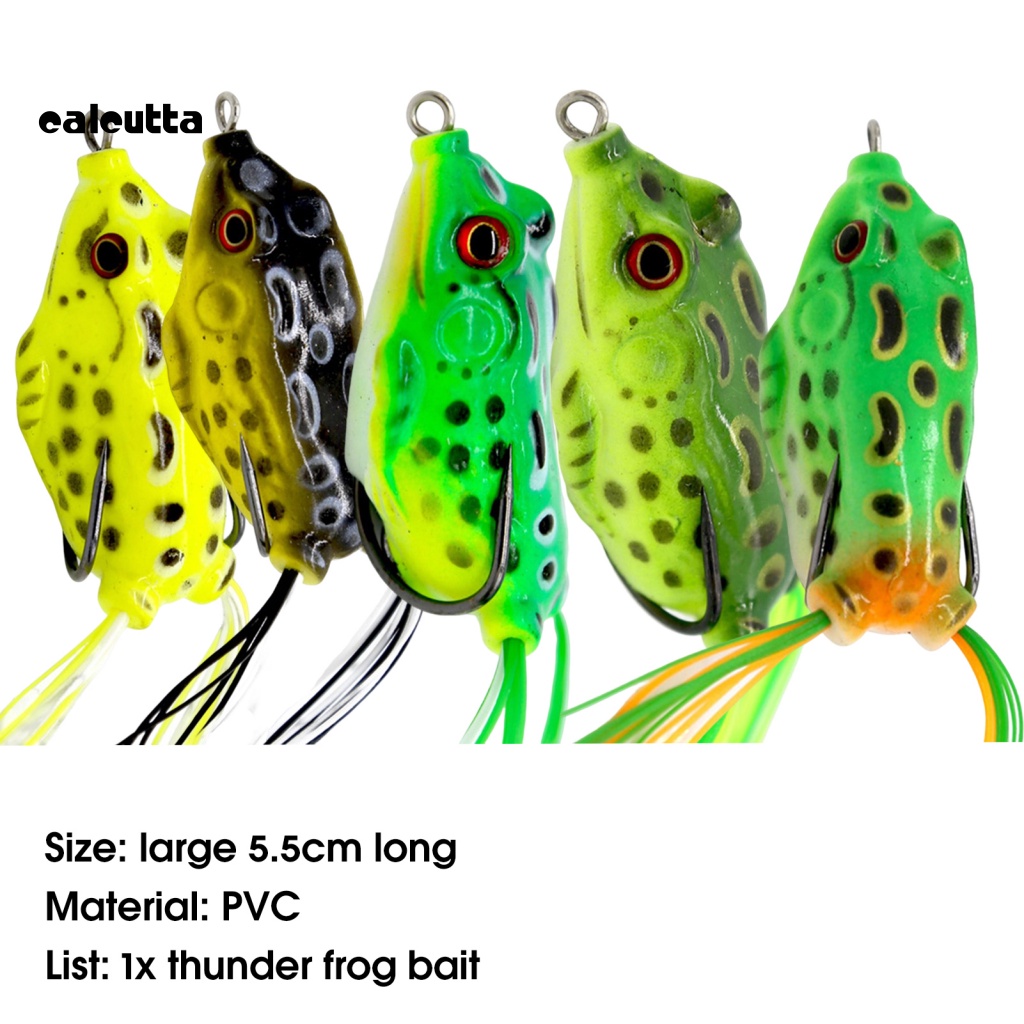 Mồi Câu Cá Giả Nhiều Lớp 55cm 12g Chống Cắn In Hình Ếch Sấm Sét Màu Đen
