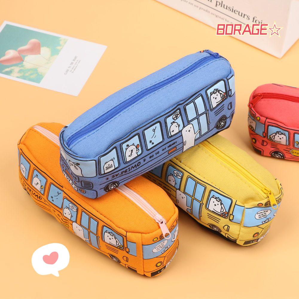 BORAG Túi Đựng Bút Bằng Vải Canvas Thiết Kế Sáng Tạo Dành Cho Trẻ Nhỏ