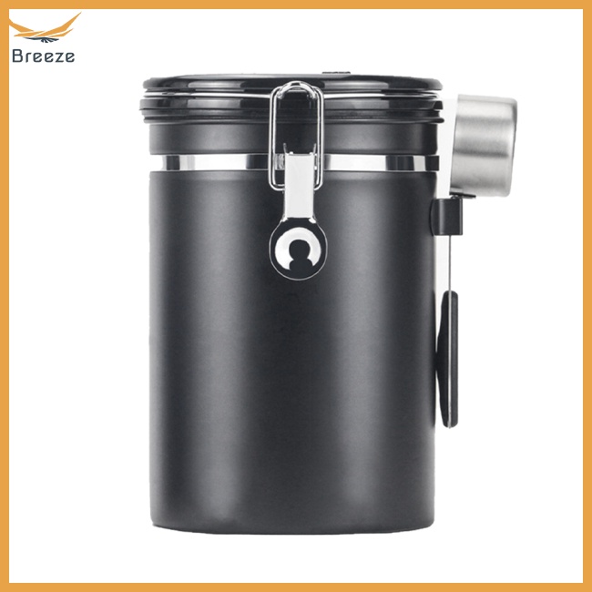 Hộp Đựng Cà Phê Kín Khí Với Van Một Chiều Co2 Bằng Thép Không Gỉ Kèm Thước Đo