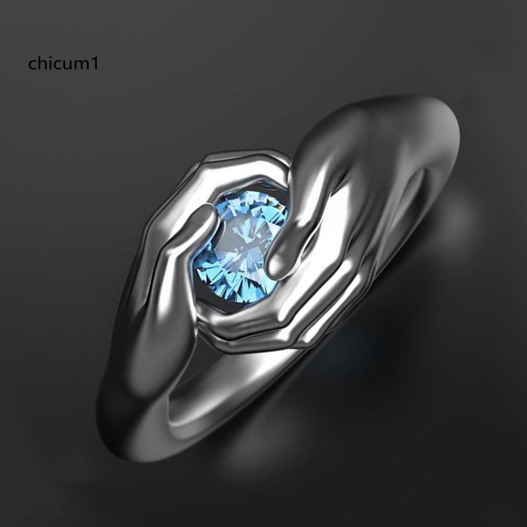 Nhẫn Hợp Kim Mạ Điện Đính Đá Zircon Ôm Sát Tôn Dáng Cho Nữ