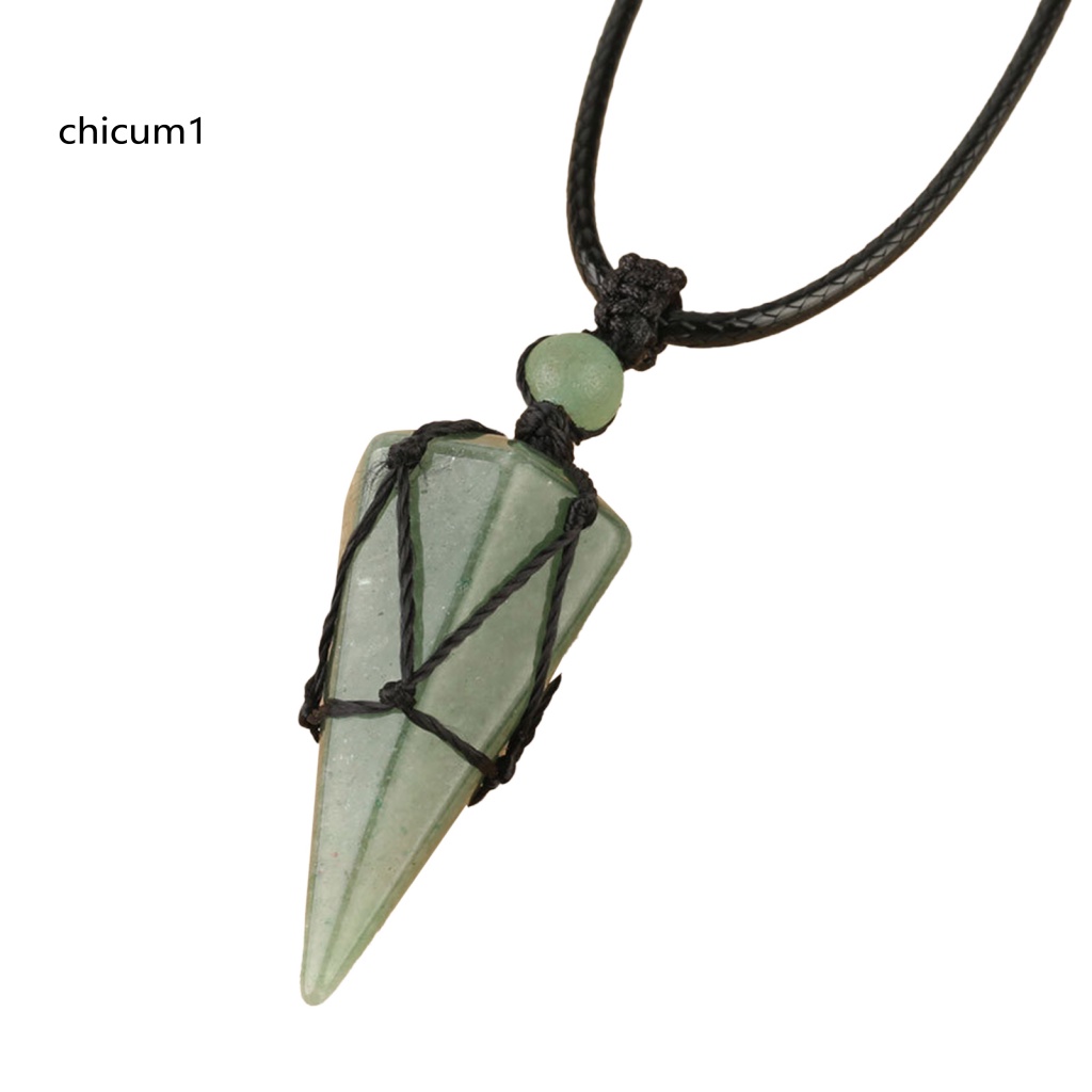 Vòng Cổ CC Lăng Kính Lục Giác Dệt Tay Màu Đen Đính Pha Lê Giả Cho Unisex Mặc Hàng Ngày