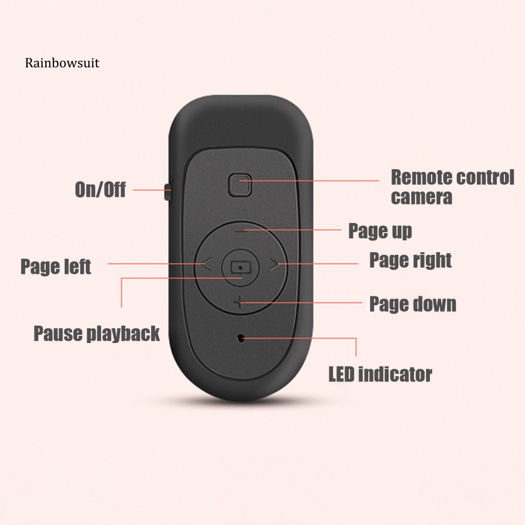 [RB] Điều Khiển Từ Xa Không Dây Mini Bluetooth Có Thể Tháo Rời Khoảng Cách Tự Hẹn Giờ Cho Điện Thoại Thông Minh