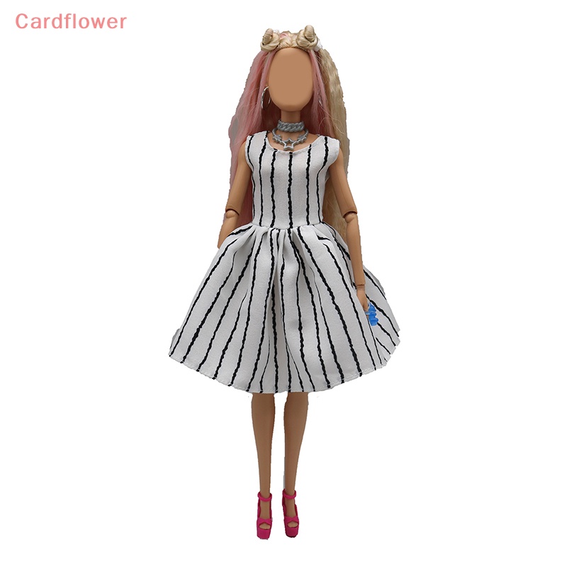 &lt; Cardflower &gt; Đầm Búp Bê Kẻ Sọc Thời Trang Nhiều Kiểu Dáng Sáng Tạo Và Thiết Thực 29cm