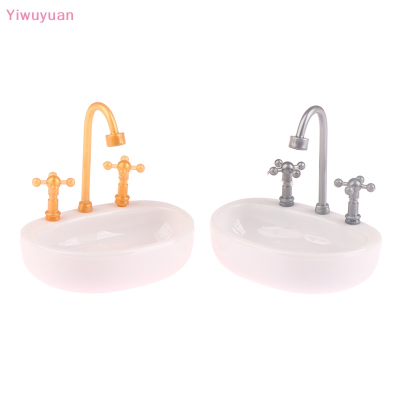 < Yiwuyuan > Vòi Nước Bồn Rửa Mini Trang Trí Nhà Búp Bê Thu Nhỏ Mới