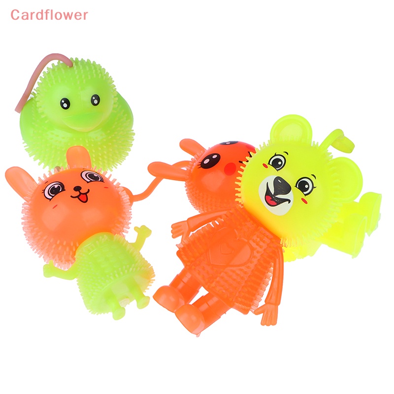 < Cardflower > Đồ Chơi Bóng Mềm Đàn Hồi Hình Thỏ Nhiều Màu Sắc Phát Sáng Dành Cho Trẻ Em Mới